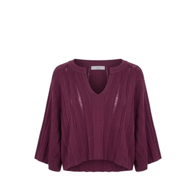 Malo Purple Cotton Women Sweater