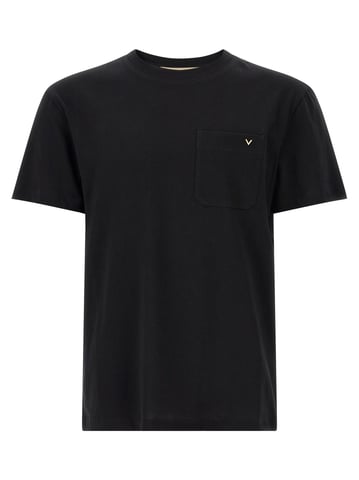 Valentino Garavani Black Cotton T-Shirt
