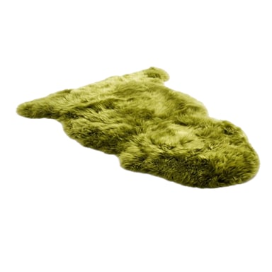 Genuine Green Sheepskin Natural Silky Soft Fluffy Real Wool Rug
