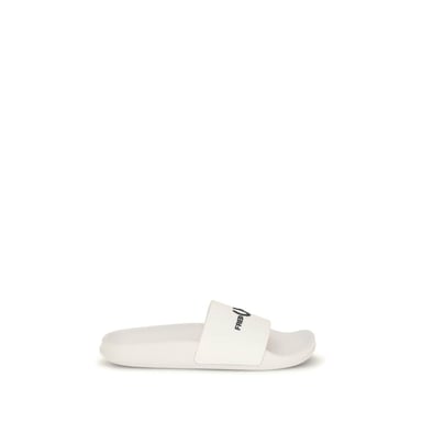 Fred Perry White Rubber Sandals