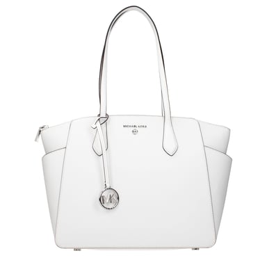 Michael Kors White Leather Shoulder Bag