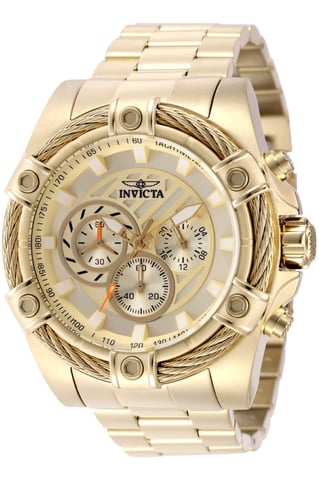Invicta Bolt 49815 Men's Watch - Quartz Movement - Stainless Steel with Gold Dial - 52 mm