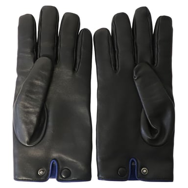 Gucci Gloves with Knitted Cashmere Lining in Black Leather