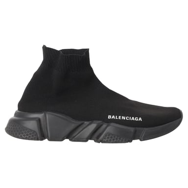 Balenciaga Speed Trainer Shoes in Black Polyester