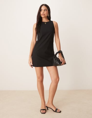 Nobody's Child Palermo shift mini dress in black
