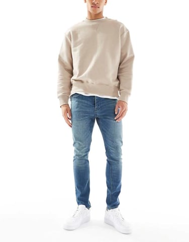 French Connection skinny fit jeans in mid blue