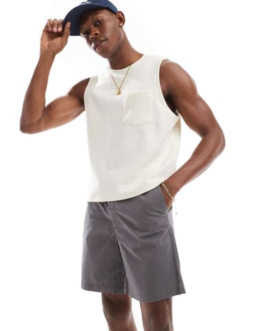 Jack & Jones loose fit chino short in grey