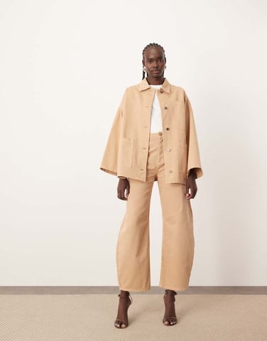 ARRANGE Sydney denim barrel leg jean in clay