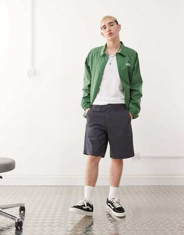 Vans authentic relaxed chino shorts in dark grey