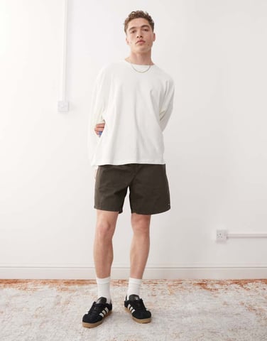 Obey easy gravel trail short in rosin faded wash