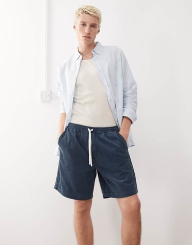 Weekday cord shorts in dark blue