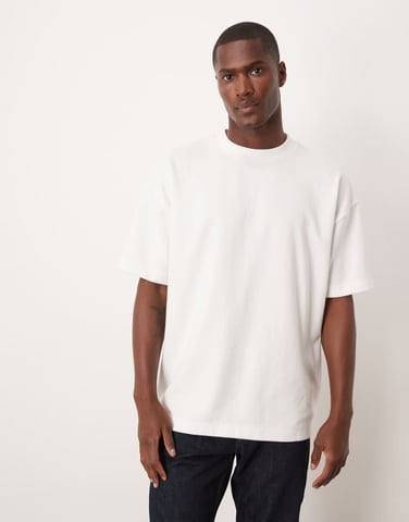 ASOS DESIGN heavyweight oversized t-shirt in white soft touch