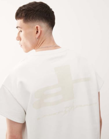 Cheap Monday x Landon Barker boxy t-shirt with back print in white