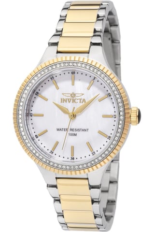 Invicta Angel 49755 Women's Watch - Quartz Movement - Stainless Steel with Pearl Dial - 38 mm