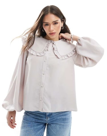 ASOS DESIGN mjuk touch kragskjorta