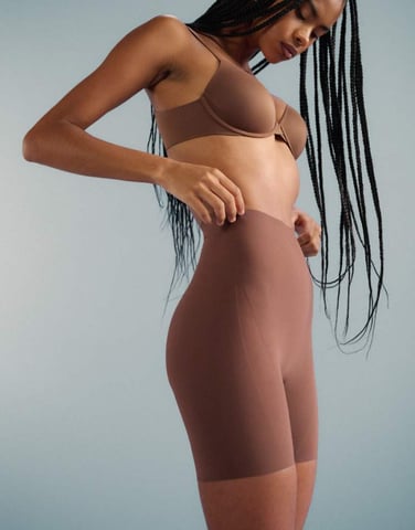 Calvin Klein Shapewear sculpted stay put mesh shorts in brown