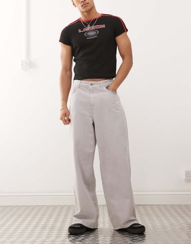 COLLUSION antifit jeans in grey