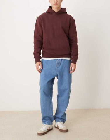 ASOS DESIGN skater fit jeans in mid wash blue