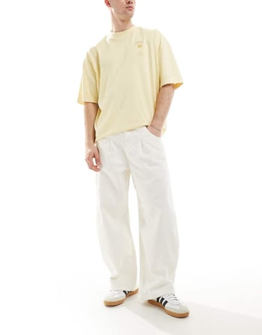 ASOS DESIGN oversized jeans in ecru