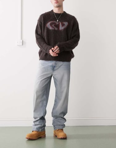 Weekday Galaxy loose fit baggy jeans in light blue wash