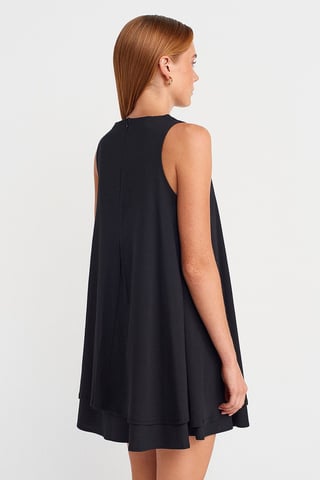 Cotton Poplin Sleeveless Mini Shift Dress