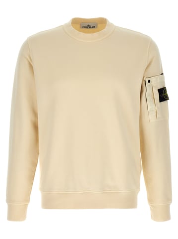 Stone Island Beige Cotton Sweatshirt
