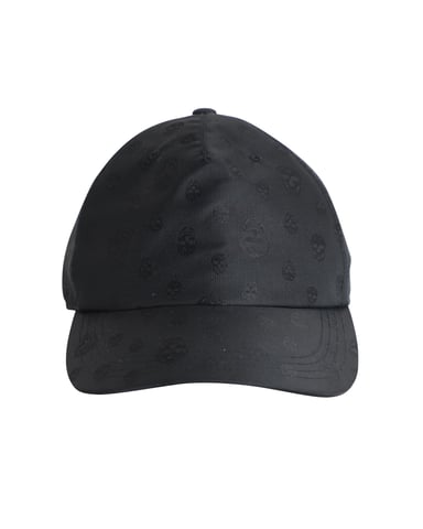 Alexander McQueen Skull-Print Baseball Cap in Black Polyester