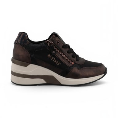 Mustang Women's Black Platform Sneaker Trainer Casual Shoes - M0872003