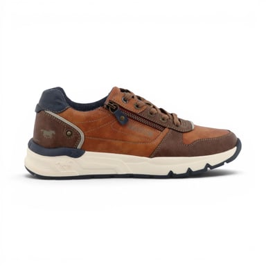 Mustang herrarnas beige konstlädersneakers – M0051003