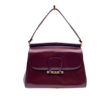 Gucci Vintage Leren Handtas Met Flap