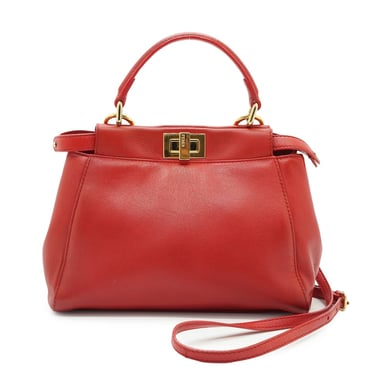 Fendi Leather Handbag Peekaboo