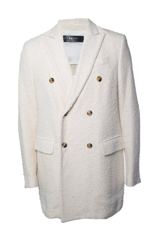Amiri, white boucle blazer