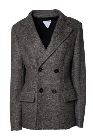 Bottega Veneta, Cape-effect double breasted blazer