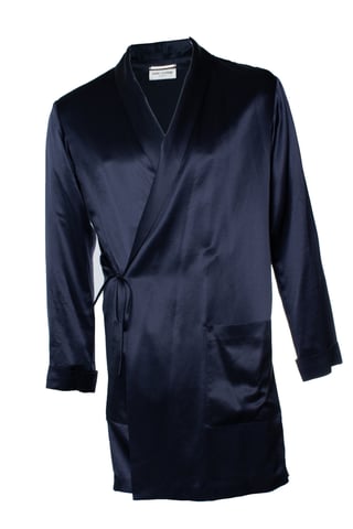 Saint Laurent, blue silk kimono 2022
