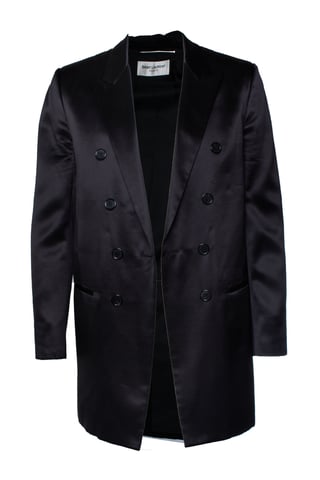 Saint Laurent, black silk blazer 2021