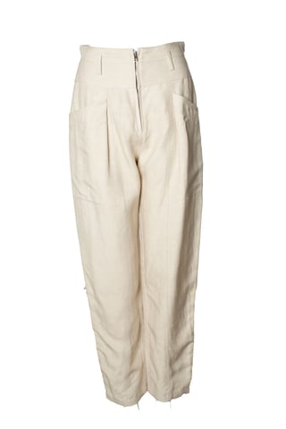 IRO, beige MIRA pantalon with deep pockets