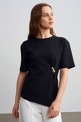 Women's Crew Neck Short-sleeve Jersey T-shirt
