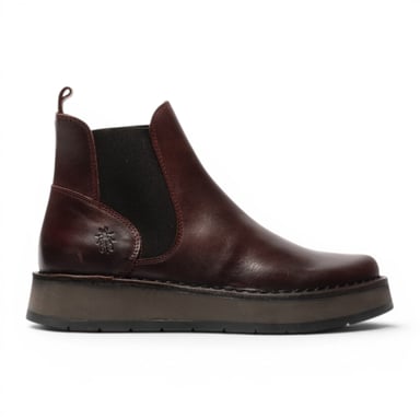 Fly London Chelsea-boots i läder för dam, vinröda – RAWI131