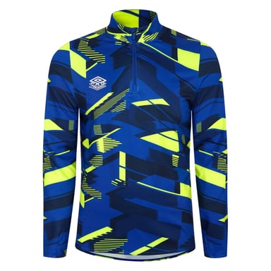 Umbro Mens Graphic Training Midlayer (Blue/Yellow)