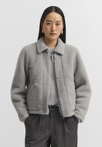 Bugatti Damen Jacke Fake Fur Umlegekragen