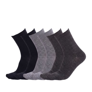 6 Pairs Women's Cotton Mid-Calf Socks S25609