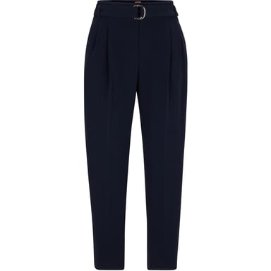 Boss Womens/Ladies Tapia Belted Regular Trousers (Blue)