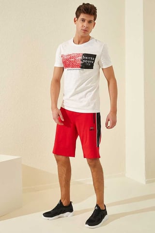 Men's Striped Jersey Shorts