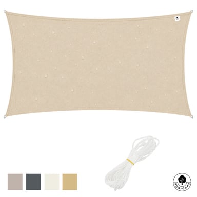 4gardenz Schaduwdoek waterafstotend rechthoek 5x6 mtr -