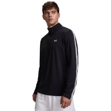 Under Armour Mens Tech Textured Half Zip Top (Black/White)