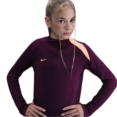 Nike Childrens/Kids Strike Swoosh Quarter Zip Drill Top (Bordeaux)