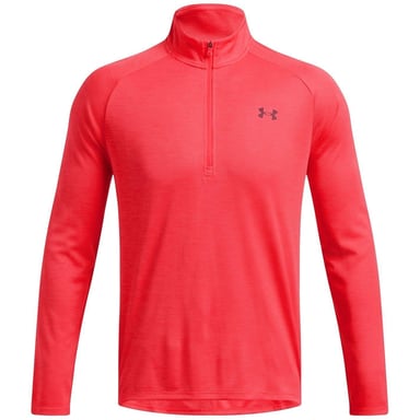 Under Armour Mens Tech Textured Half Zip Top (Racing Red)