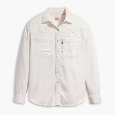 Levis Dam/Lady Teodora Denim lättviktsskjorta (Vit)