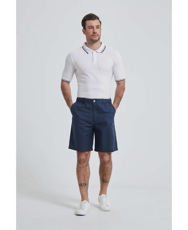 William de Faye - Linen Shorts - Blue