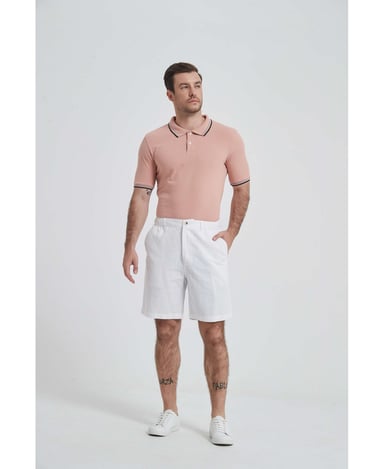 William de Faye - Linen Shorts - White